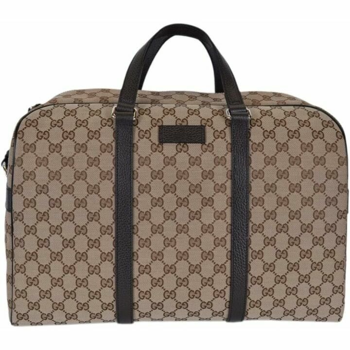 Gucci Duffle Travel Bag - Luxury Beige Ebony Design
