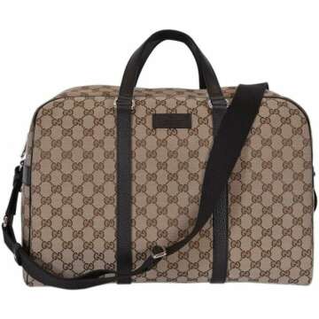 Gucci Duffle Travel Bag - Luxury Beige Ebony Design