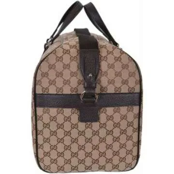 Gucci Duffle Travel Bag - Luxury Beige Ebony Design