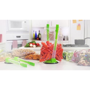 Adjustable Baggy Rack Holder 4 Pack for Easy Meal Prep