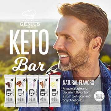 Genius Gourmet Gluten Free Keto Protein Bars Deliciously Healthy