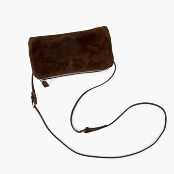 DONNAIN Premium Suede Leather Crossbody Purses for Women, Small Shoulder Bag with Adjustable Strap and Crossbody Hobo Bag (Coffee)