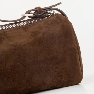 DONNAIN Premium Suede Leather Crossbody Purses for Women, Small Shoulder Bag with Adjustable Strap and Crossbody Hobo Bag (Coffee)