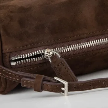 DONNAIN Premium Suede Leather Crossbody Purses for Women, Small Shoulder Bag with Adjustable Strap and Crossbody Hobo Bag (Coffee)