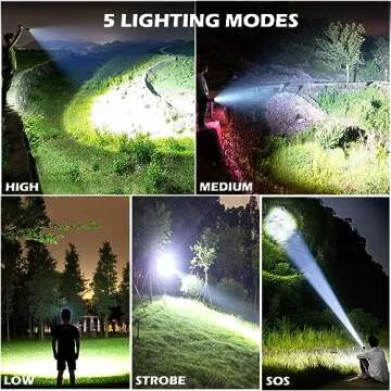 Lylting 990000 Lumens Super Bright USB-C Rechargeable Flashlight
