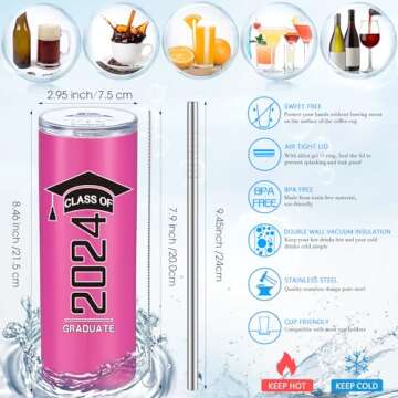 Class of 2025 Graduate Travel Mug for Her Him, Inspirational Graduation Gifts for College High Schoo...