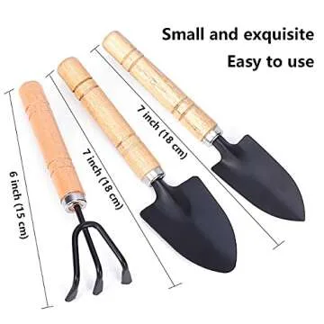Gardening Tool Set (6 Pcs) Spade Shovel Rake for Garden Plants Care House Plants Flower Pot Cactus V...