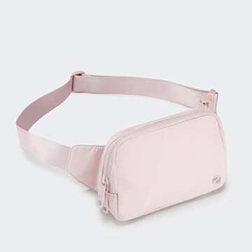 Pander Belt Bag Large 2L, Waterproof Everywhere Fanny Pack Purse for Women and Men with Adjustable Strap (Pink).