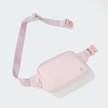 Pander Belt Bag Large 2L, Waterproof Everywhere Fanny Pack Purse for Women and Men with Adjustable Strap (Pink).