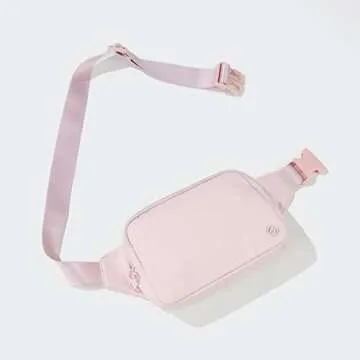 Pander Belt Bag Large 2L, Waterproof Everywhere Fanny Pack Purse for Women and Men with Adjustable Strap (Pink).
