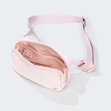 Pander Belt Bag Large 2L, Waterproof Everywhere Fanny Pack Purse for Women and Men with Adjustable Strap (Pink).