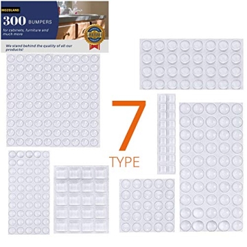 Clear Rubber Feet Bumpers – 300 Piece Self Adhesive Set for Home Use