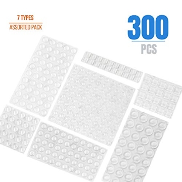 Clear Rubber Feet Bumpers – 300 Piece Self Adhesive Set for Home Use