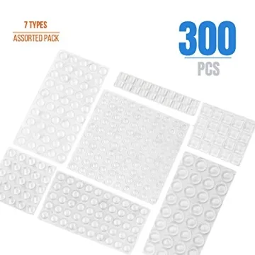 Clear Rubber Feet Bumpers – 300 Piece Self Adhesive Set for Home Use