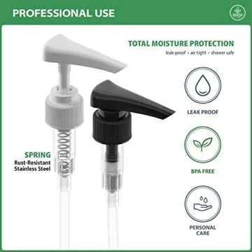 Bar5F Dispensing Pump | Shampoo and Conditioner Bottle Pump Dispenser | Fits 1L Bottles (33.8oz) With 1 Inch Neck | 2 Pack