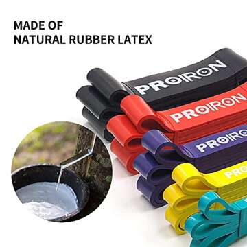 PROIRON Pull Up Assist Bands - Stretch Resistance Mobility Band - Powerlifting Exercise Bands - Add Resistance for Stretching, Assisted Pull Ups, Yoga, Home Gym Workout (Single or Set) 208cm