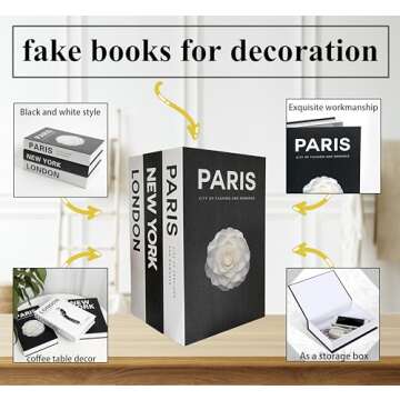 ifreeside Decorative Books for Home Decor Fake Books for Decoration for Living Room Designer Books D...