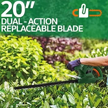 ApolloSmart 20-Inch Electric Hedge Trimmer for Garden