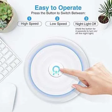 Air Purifiers for Home, KOIOS H13 HEPA Air Purifier for Bedroom Small Room Office Desk, Air Filter for Pets Hair Dander Smoke Pollen, Night Light,100% Ozone Free