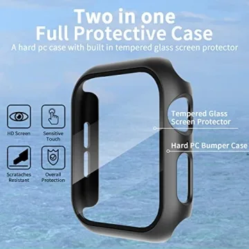 Apple Watch Case 2 Pack with Tempered Glass Protection