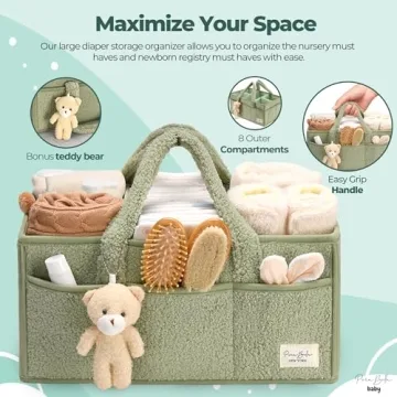 PeraBella Baby Diaper Caddy - Stylish Organizer for Parents