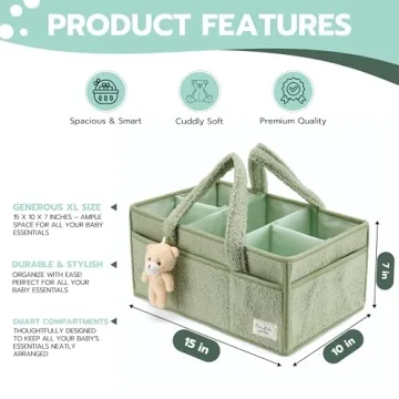 PeraBella Baby Diaper Caddy - Stylish Organizer for Parents