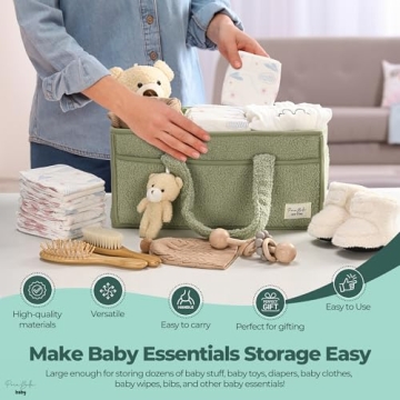 PeraBella Baby Diaper Caddy - Stylish Organizer for Parents