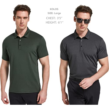TELALEO 5 Pack Men's Quick Dry Polo Shirts
