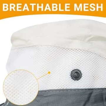 PFFY Women's UPF 50+ Ponytail Sun Bucket Hat