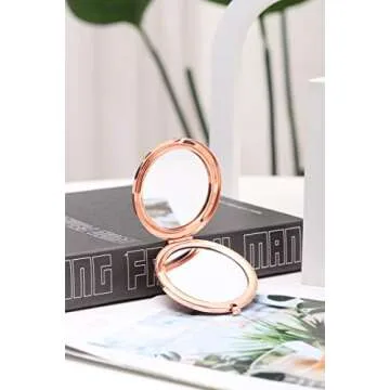 BangBangSing Magnifying Compact Cosmetic Mirror 2.75 Inch Round Handheld Travel Pocket Makeup Mirror