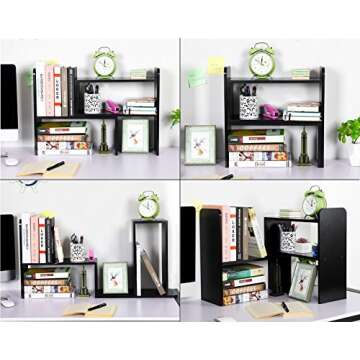 PAG Desk Organizer Stylish and Adjustable Bookshelf