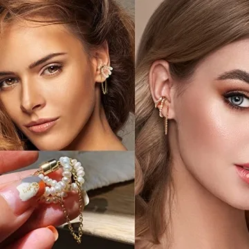 35 Adjustable Ear Cuffs Earrings Set Women Non-Piercing