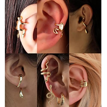 35 Adjustable Ear Cuffs Earrings Set Women Non-Piercing