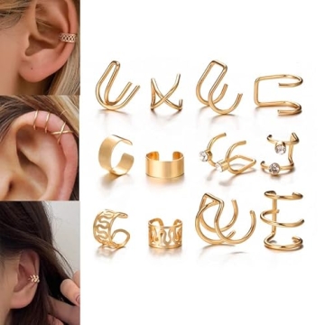 35 Adjustable Ear Cuffs Earrings Set Women Non-Piercing