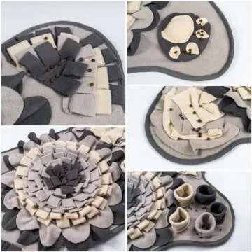 Generic JINREY Pet Snuffle Mat for Small and Medium Dogs， Interactive sniff mat for Puppies，Mental Puzzle Toys for Smell Training and Slow Feeder，Stress Relief, Grey