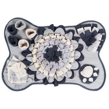 Generic JINREY Pet Snuffle Mat for Small and Medium Dogs， Interactive sniff mat for Puppies，Mental Puzzle Toys for Smell Training and Slow Feeder，Stress Relief, Grey