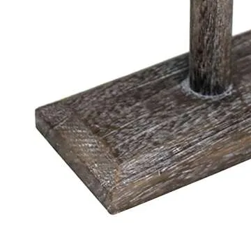 Ikee Design Rustic Wooden Bracelet Bangle Scrunch Display Stand, Wood Jewelry Storage Holder T Bar for Store Display and Home Decor, Coffee Color, 12 W x 7 H in