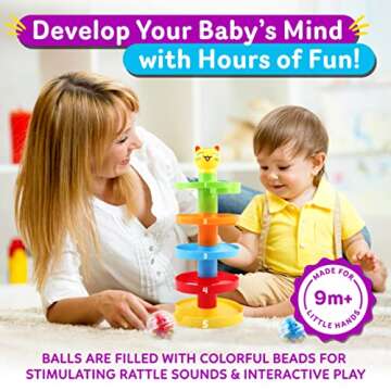 5 Layer Ball Drop Tower for Baby and Toddler Fun