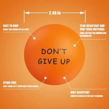 KDG Motivational Stress Balls(4 Pack) for Kids and Adults,Stress Relief Ball with Quetos to Rrelieve Anxiety and Manage Anger