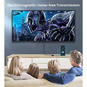 192KHz Digital to Analog Audio Converter, Aluminum Optical to RCA Converter with Optical Coaxial Cables, Toslink Optical Digital to RCA (L/R) and 3.5mm Jack DAC For TV PS4 DVD PS3 Amp Receiver Speaker