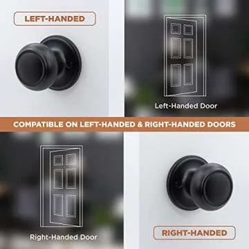 Copper Creek CK2090BC Colonial Door Knob in Black