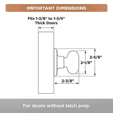 Copper Creek CK2090BC Colonial Door Knob in Black