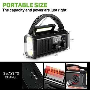 10000mAh Emergency Crank Radio for Survival Needs