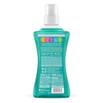 Method Liquid Laundry Detergent, Beach Sage, 66 Loads Per Bottle, Hypoallergenic + Biodegradable Formula, Plant-Based Stain Remover, 53.5 Fl Oz (Pack of 1)