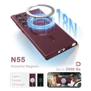 Amzfield Magnetic Samsung Galaxy S23 Ultra Case Stylish Protection