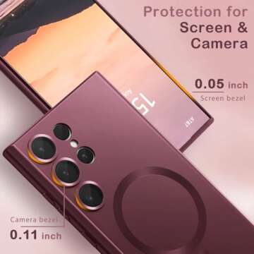 Amzfield Magnetic Samsung Galaxy S23 Ultra Case Stylish Protection