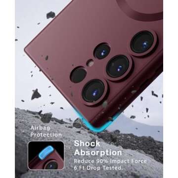 Amzfield Magnetic Samsung Galaxy S23 Ultra Case Stylish Protection