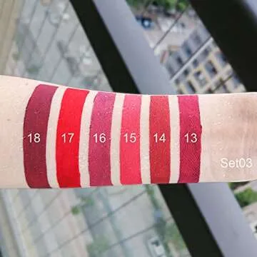 KARNAR 3Pcs Lipstick Matte Liquid Lipstick Lipgloss Set for Women labiales mate 24 horas originales matte larga duracion 24 Deep Red Original 24 Hour Lipstick Lip Stain Long Lasting Waterproof