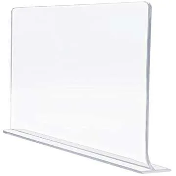 Sorbus Acrylic Adhesive Shelf Divider Organizers, w/Self Adhesive Tape, Great for Closet Organization, Clothes, Linens, Purse Separators, Kitchen Cabinets, Bedroom, 6-Pack, Clear (11x1x8)