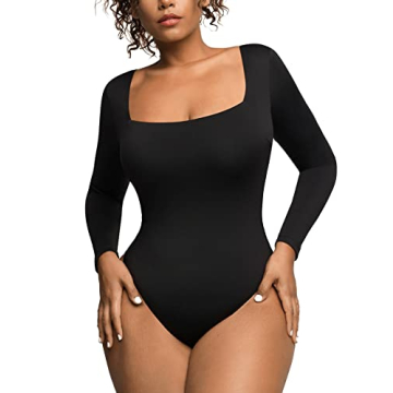 Popilush Square Neck Bodysuit for Women: Look Stunning and Confident